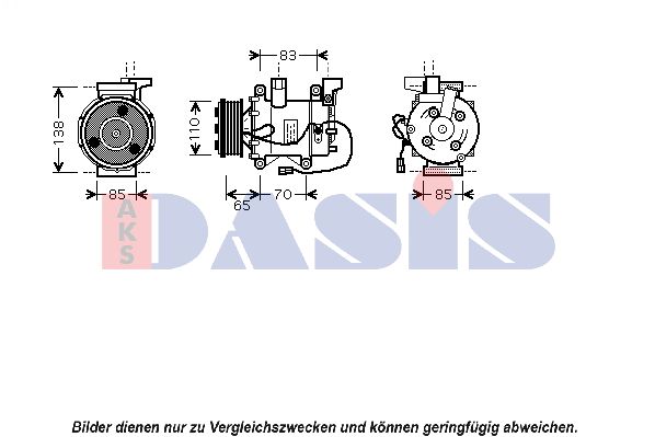 AKS DASIS Компрессор, кондиционер 850375N